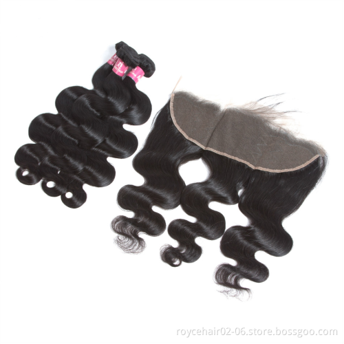 100% Virgin Indian Hair Body Wave Darling Hair Weaving , 8A Indian Body Wave Human Hair Weft with Lace Closure